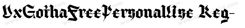 DxGothaFreePersonalUse Reg字体转换